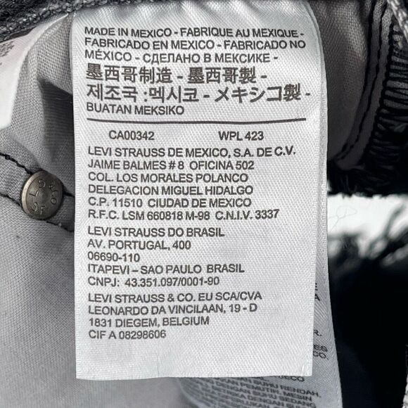 Levi's 501 Original Hidden Button Fly Cut Off Raw Hem Denim Shorts Grey Women 25 - Picture 5 of 7